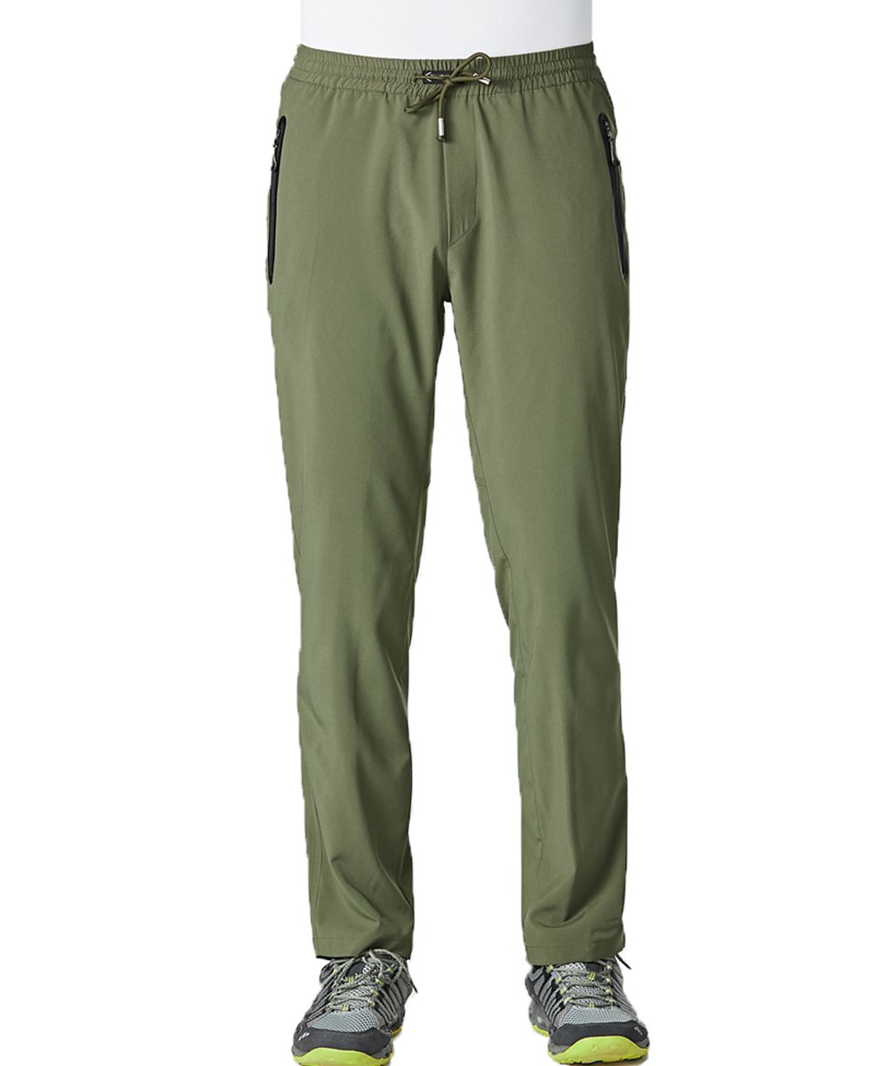 Gopune Men's Lightweight Quick-Dry Hiking Running Sweatpants - Outdoor Athletic Casual Pants with Zipper Pockets - Perfect for Trail Running, Gym Workouts & Everyday Wear