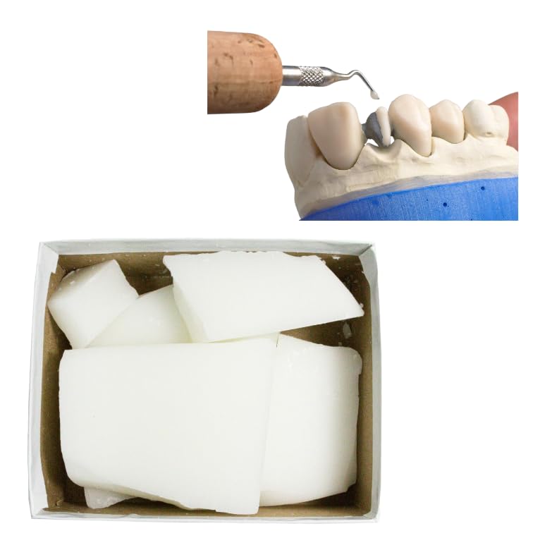 Premium Dental Lab Inlay Wax Hard White Lumps - 1 LB Box for Gold Casting & Impression Taking - Ideal for Crowns, Bridges, and Dental Restorations