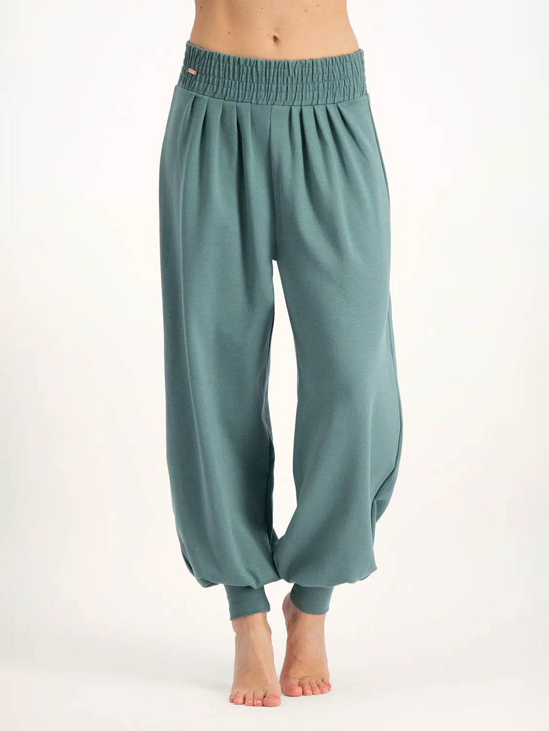 Urban Goddess Jaya Harem Yoga Pants for Women - High Waisted Stretchy Forest Green Workout Leggings | Perfect for Yoga, Gym, Lounge & Everyday Wear