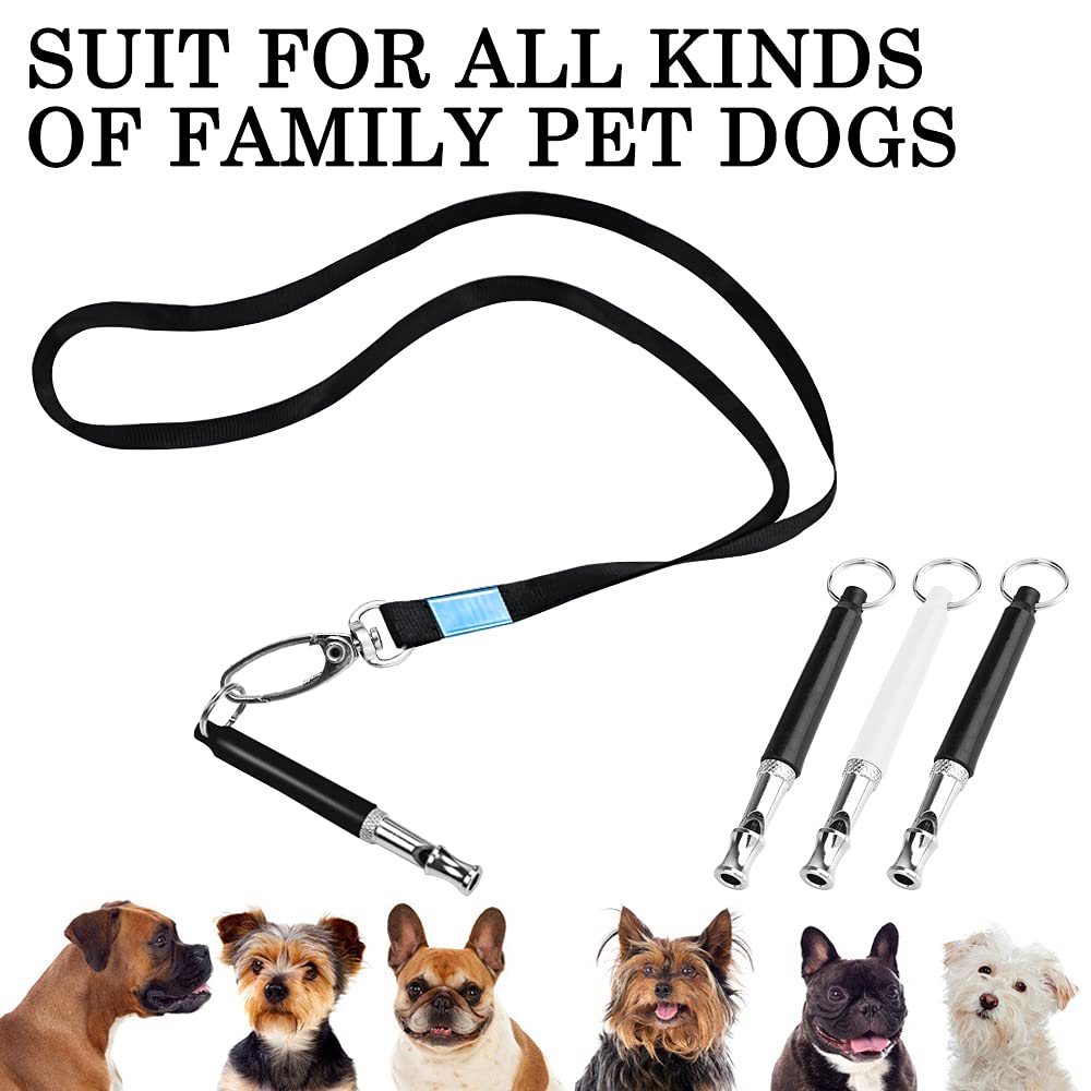 Maxin 3 Pack Professional Dog Training Whistles - Stop Barking & Recall Training with Lanyard - Ideal for Small Medium Large Dogs - Perfect for Outdoor Hiking, Park Walks & Obedience Classes