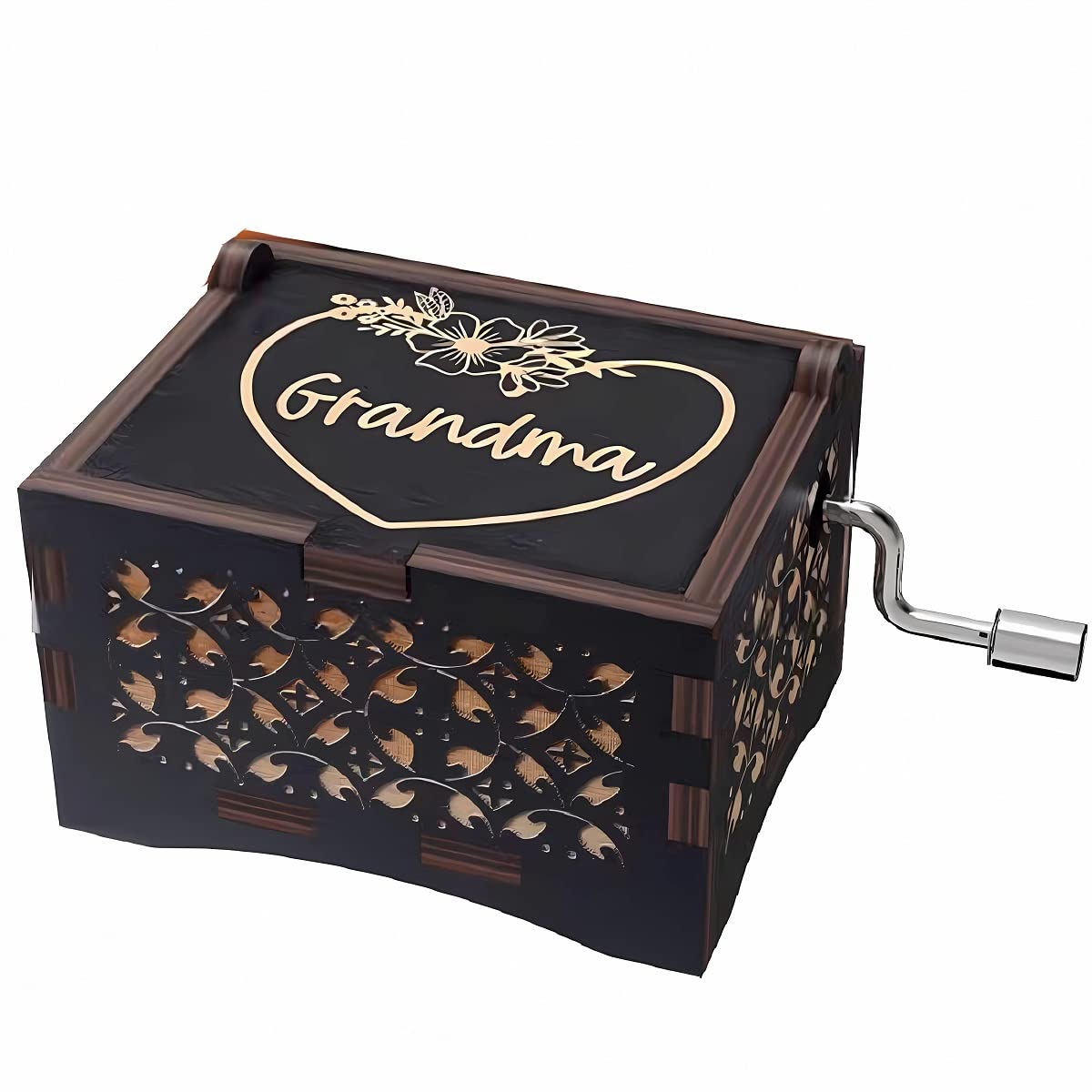 Personalized Engraved Music Box for Grandma - Unique Christmas, Birthday & Mother's Day Gift Idea - Perfect for Home Decor, Anniversary Celebrations & Special Moments