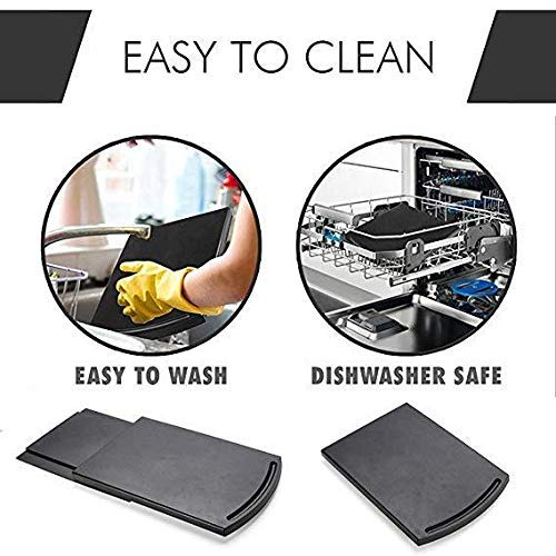 HauSun Sliding Tray Mat for Coffee Maker - Non-Slip Kitchen Appliance Organizer for Air Fryer, Blender, Stand Mixer & Food Processor - 2 Pack Countertop Storage Solution for Easy Access & Space Saving