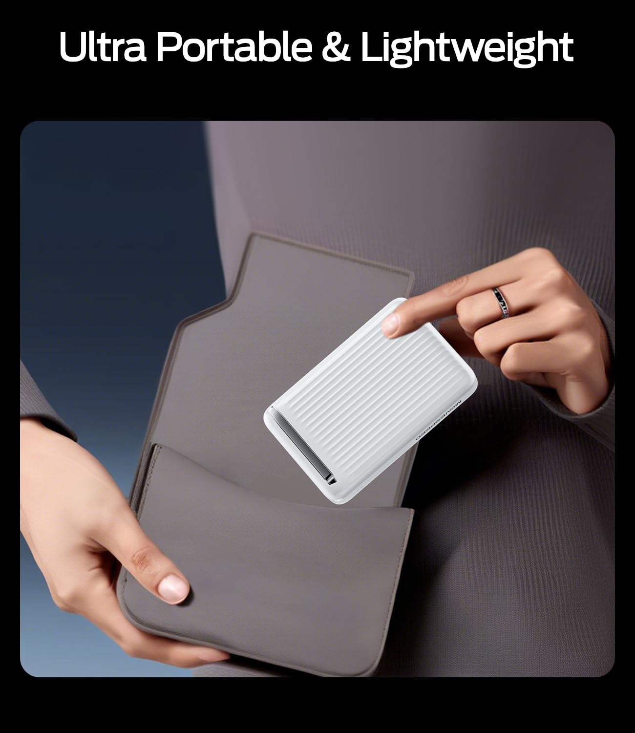 MOVE SPEED Qi2 Certified MagSafe Battery Pack 10,000mAh - 15W Fast Wireless Charger with Kickstand & 30W USB-C Port | Portable Charger for iPhone 16/15/14/13/12 | Perfect for Travel, Work & Outdoor Activities (White)