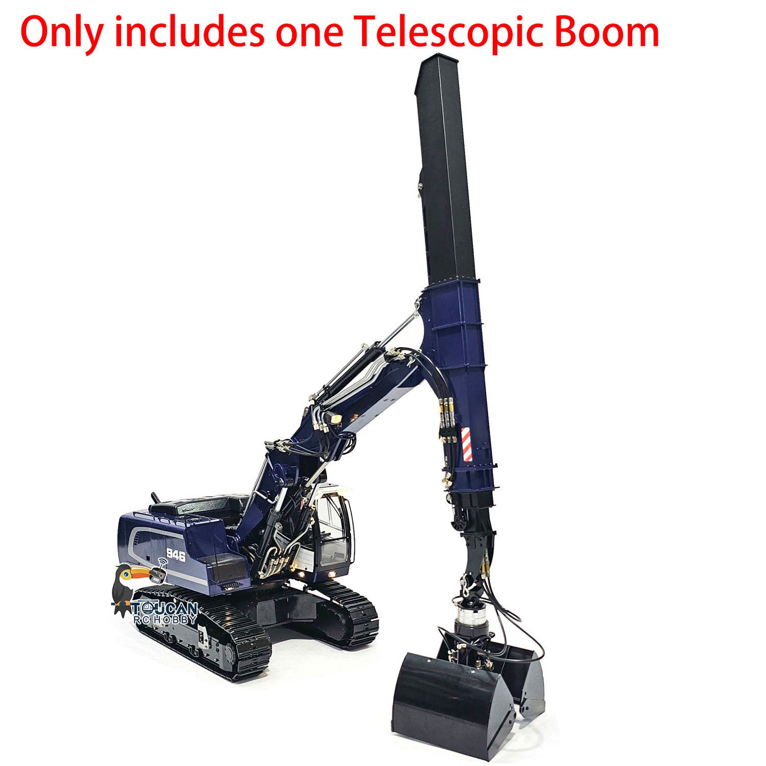 Upgraded Metal Telescopic Boom Parts for Tongde Hydraulic 1/14 RC Excavator 946 EC380 - DIY Accessory for Remote Control Digger Car | Perfect for RC Construction Models, Engineering Enthusiasts & Hobbyist Collectors