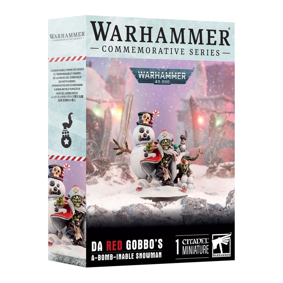Da Red Gobbo's Explosive Snowman - Warhammer 40K Ork Holiday Decoration for Tabletop Gaming & Christmas Displays