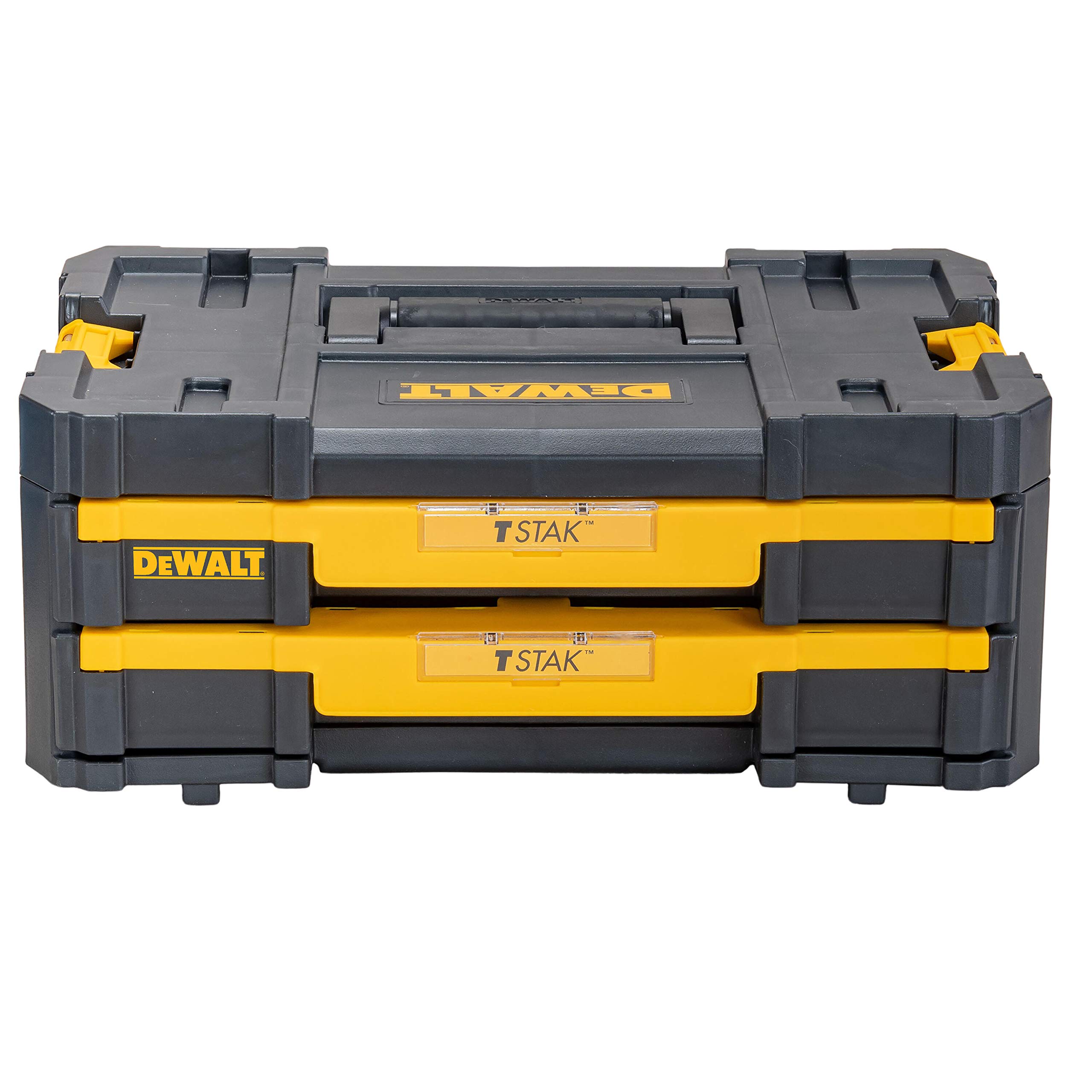 DeWalt DWST1-70706 T-Stak IV Tool Storage Box with 2 Shallow Drawers, Yellow & Black (7.01