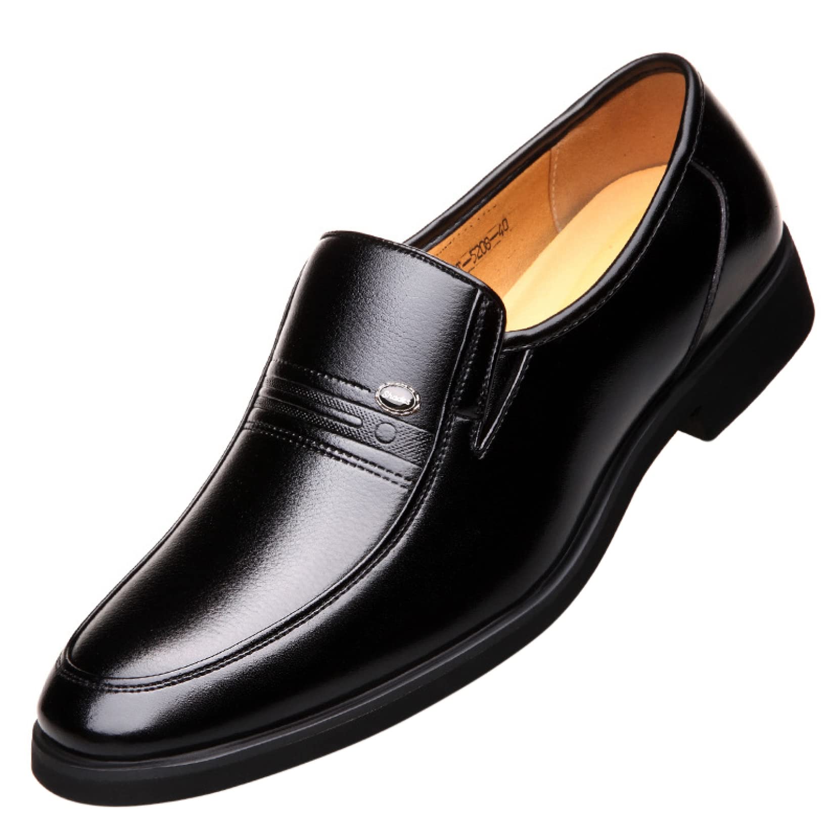 **Men's Breathable Leather Loafers - Summer Office Dress Shoes for Business & Formal Wear | Slip-On Comfort & Style for Work, Weddings & Casual Outings**