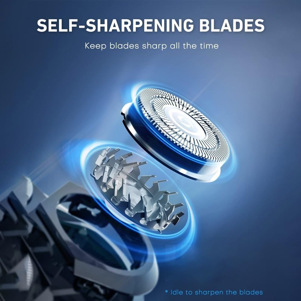 Professional Electric Head Shaver for Bald Men - USB Rechargeable Men's Razor & Beard Trimmer Kit | Perfect for Smooth Head Shaving, Facial Hair Grooming & Travel Use