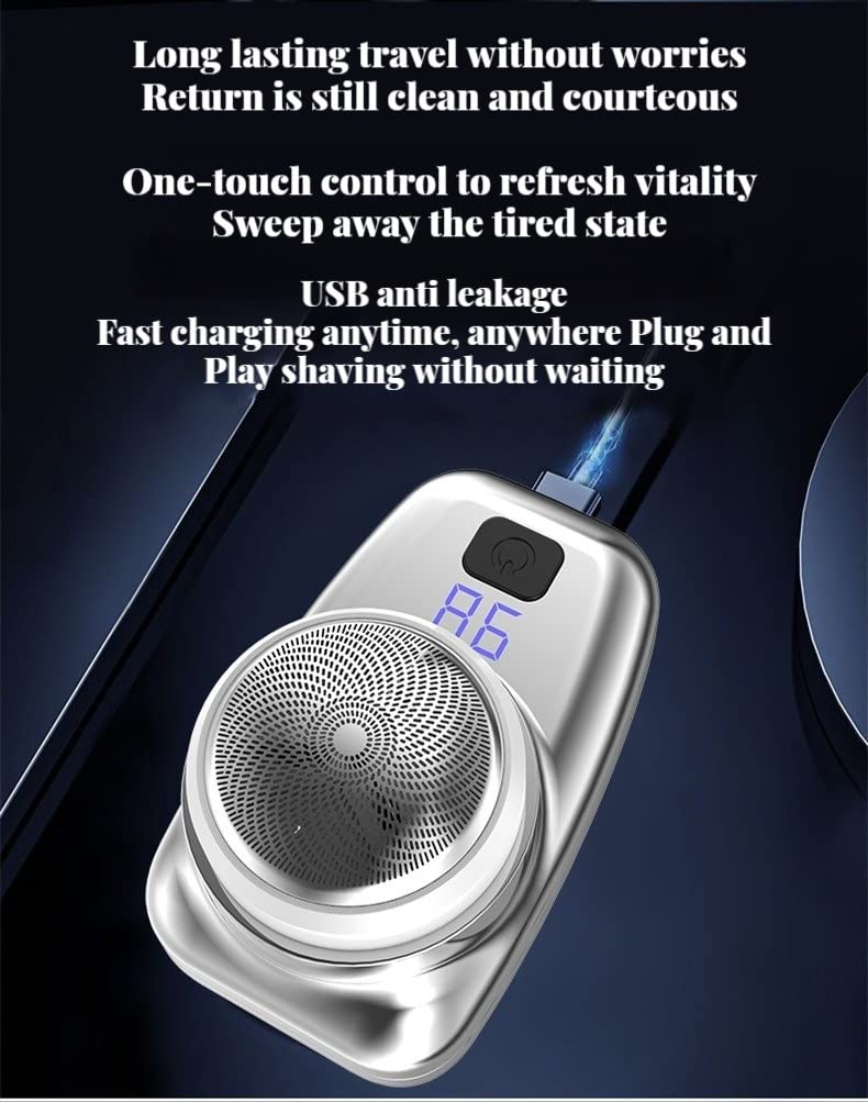 Best Portable Electric Shaver for Men - USB Rechargeable Wet/Dry Mini Shaver - Compact Travel & Car Shaving Kit - Perfect for Business Trips, Gym Bags & Quick Touch-Ups