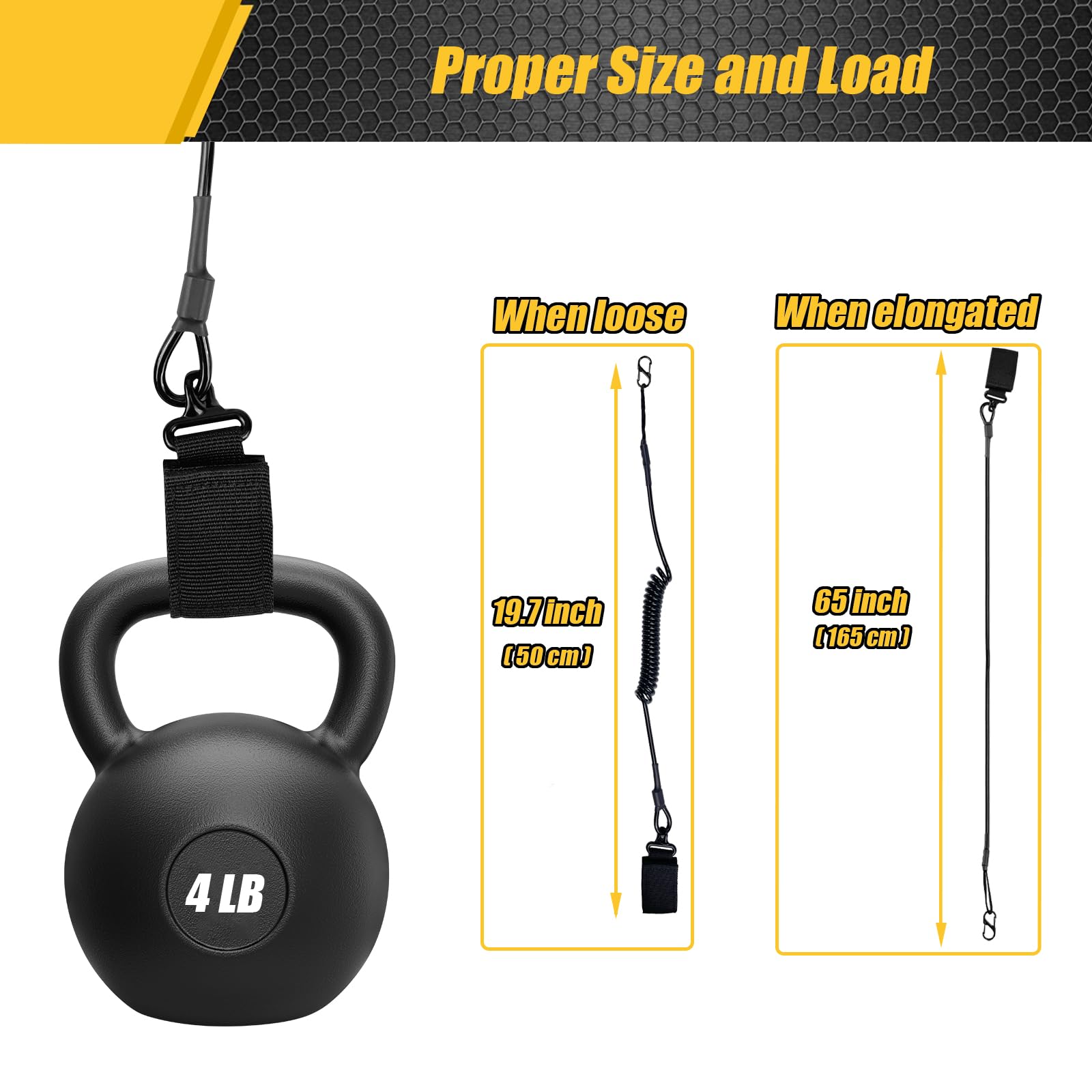 Safety Fall Protection Lanyard for Power Tools - Adjustable Tool Tether with Carabiner Clip, Holds 2.5