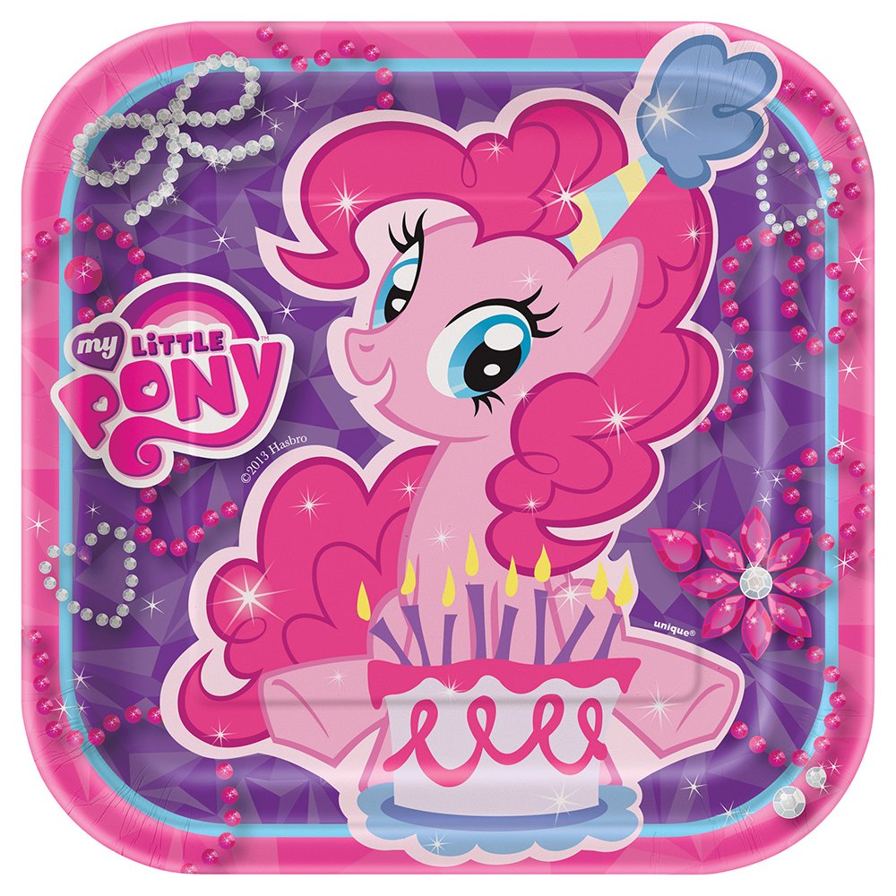 My Little Pony 7 Inch Party Plates for Kids - Colorful Birthday Party Supplies, Baby Shower & Themed Celebrations