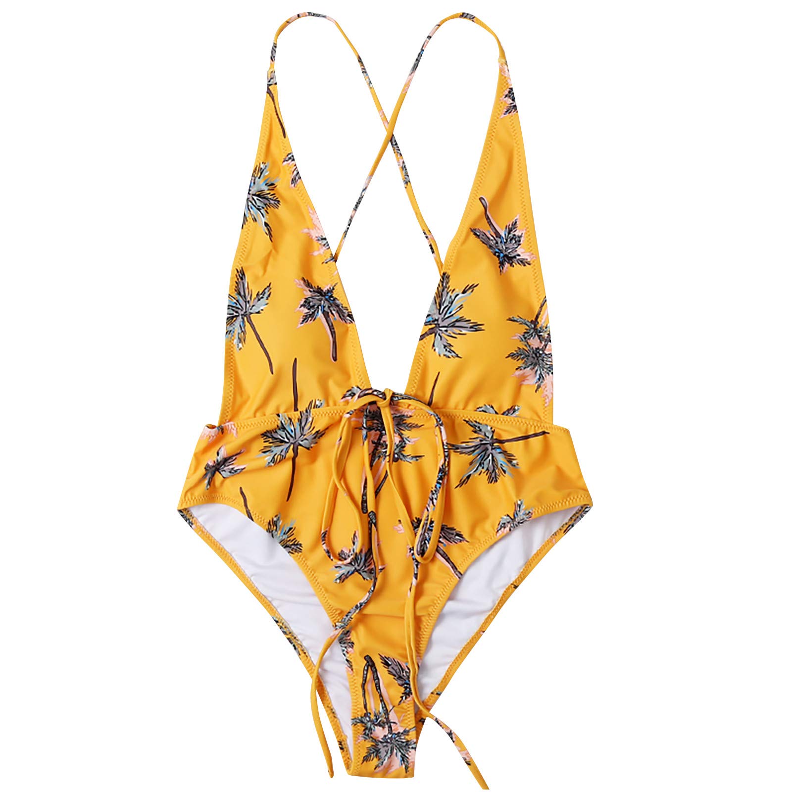 Rabbithome Solid Print Bikini Set - High Waist Sexy Halter Top Swimsuit for Women with Removable Padding | Beach, Pool & Summer Vacation Swimwear