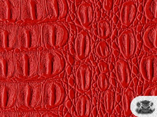 Premium Faux Crocodile Leather Fabric by The Yard - Red Vinyl PU Leather for DIY Upholstery, Handbags, Shoes & Fashion Accessories