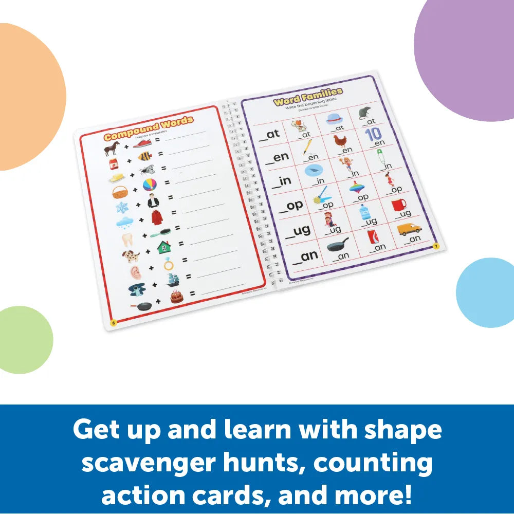 Skill Builders Summer Learning Activity Set for Kindergarten & 1st Grade - Fun Educational Games for Kids at Home or Classroom