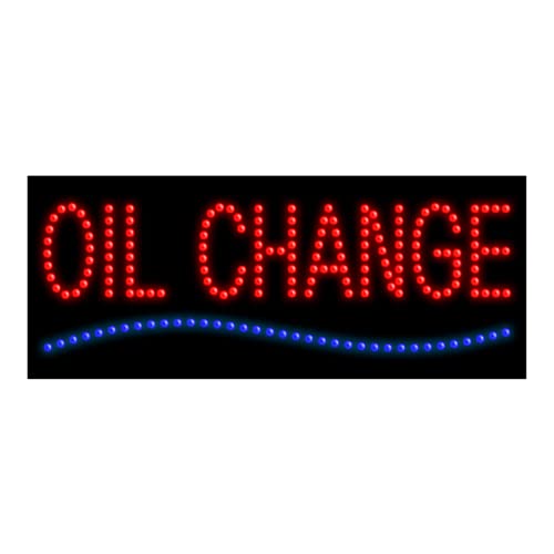 Oil Change LED Dots Sign #20591 - Bright Car Maintenance Warning Light for Auto Shops & Garages