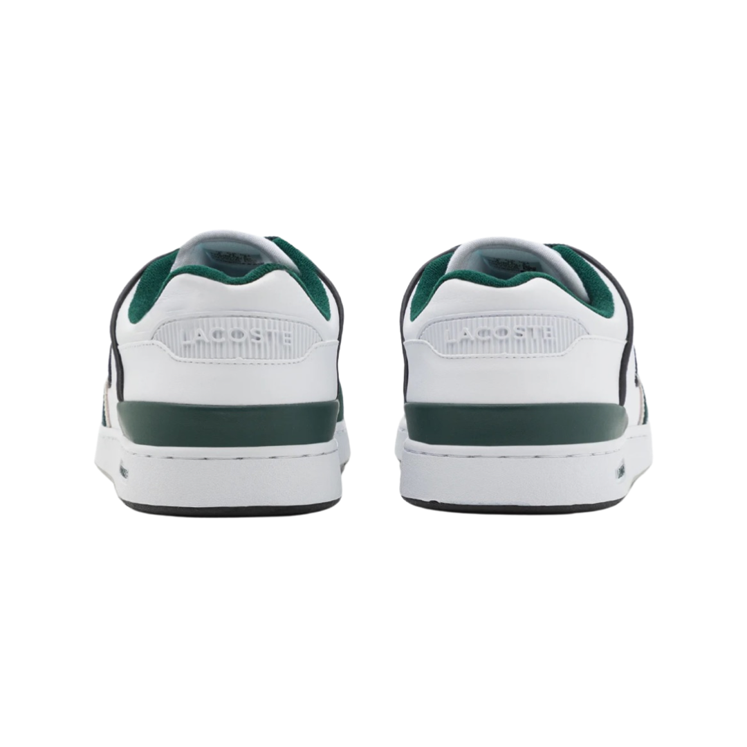 Lacoste Court Cage 222 Sneakers for Men - White & Dark Green Tennis Shoes | Comfortable Casual & Sports Wear for Gym, Running, Walking
