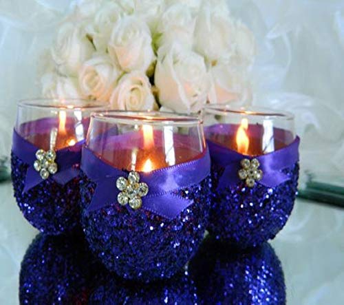 Elegant Wedding Champagne Flutes Set - 2 Crystal Champagne Glasses & 2 Silver Cake Knives (4-Piece) - Perfect for Wedding Toasts, Bridal Showers, Anniversary Gifts & Purple Themed Weddings - Great for Romantic Celebrations, Vow Renewals & Special Occasions