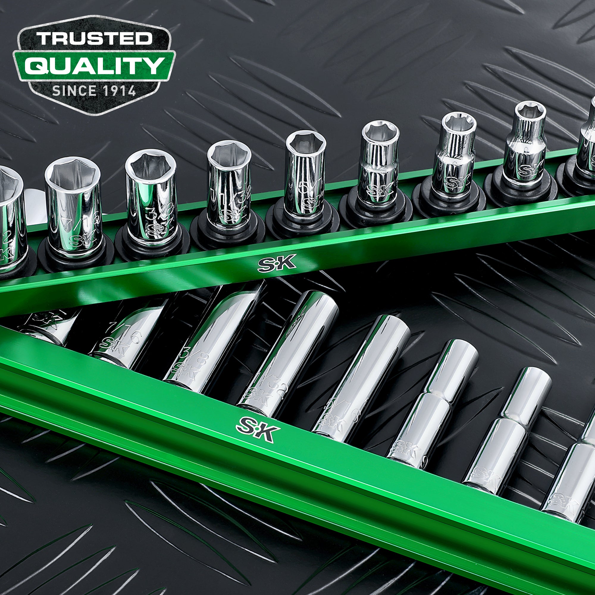 1/4 Inch Drive 11-Piece SAE 6-Point Deep Chrome Socket Set - Perfect for Automotive Repairs, DIY Projects, and Professional Mechanics