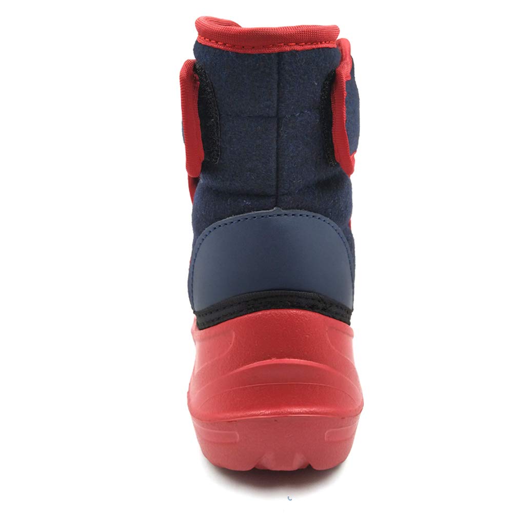 Amoji Boys Snow Boots for Kids - Warm Winter Boots for Cold Weather - Waterproof & Insulated Toddler & Big Kid Shoes - Perfect for Snow Play, Sledding & Outdoor Winter Activities