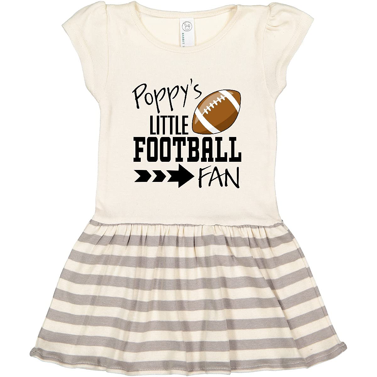 Inktastic Poppy's Little Football Fan Toddler Dress - Adorable Girls' Sports Outfit for Game Day, Parties & Playtime