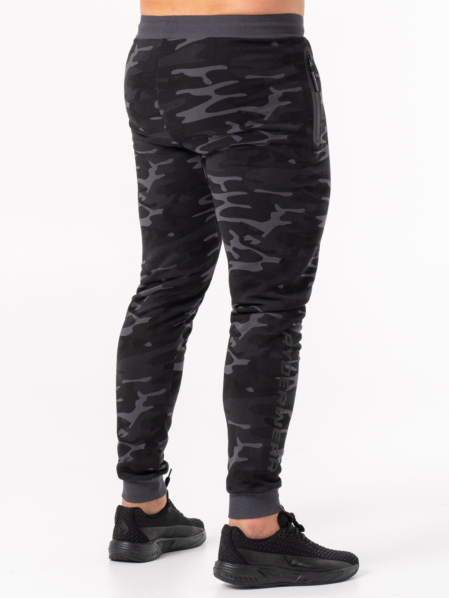 High-Performance Energy Track Pants - Black Camo Print for Men & Women | Gym Workout, Running & Casual Wear