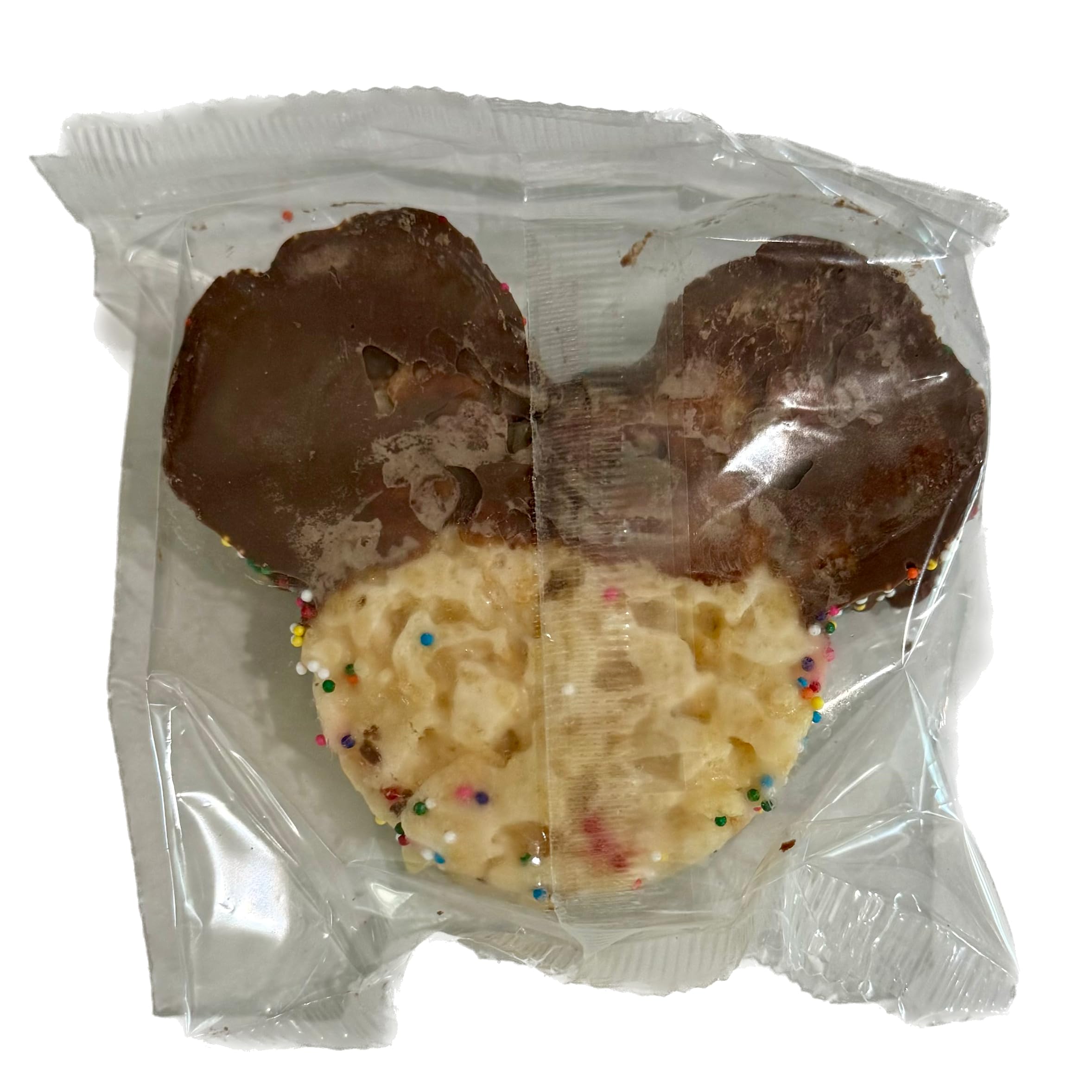 Disney Park Chocolate Covered Rice Krispies Treats - 1/2 lb with Rainbow Nonpareils | Premium Mickey Mouse Snacks for Parties, Gifts & Theme Park Souvenirs