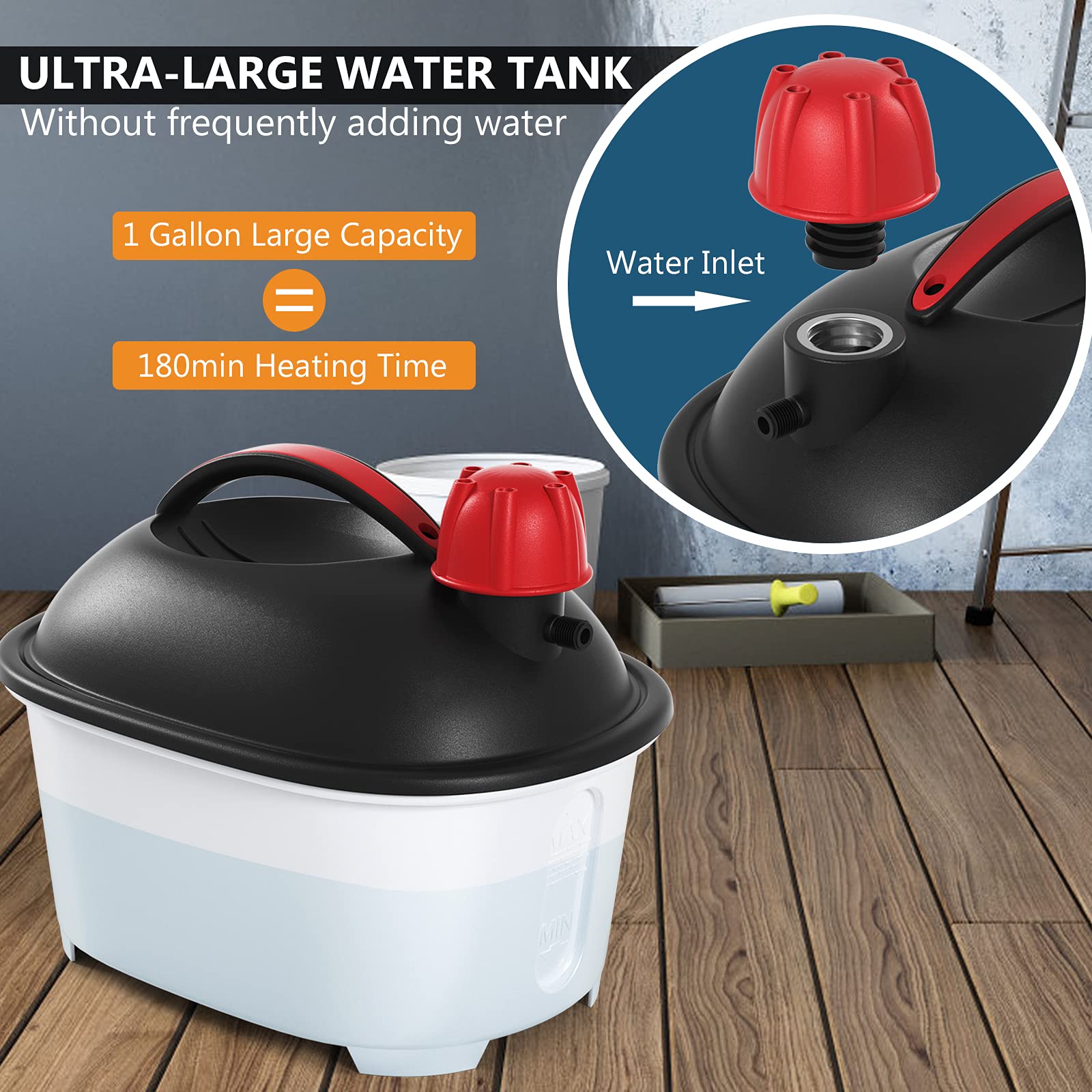 Goplus Wallpaper Steamer - Chemical-Free Wallpaper Remover with 10FT Hose & Large Steam Plate - Perfect for Home Renovation, DIY Projects, and Wallpaper Removal