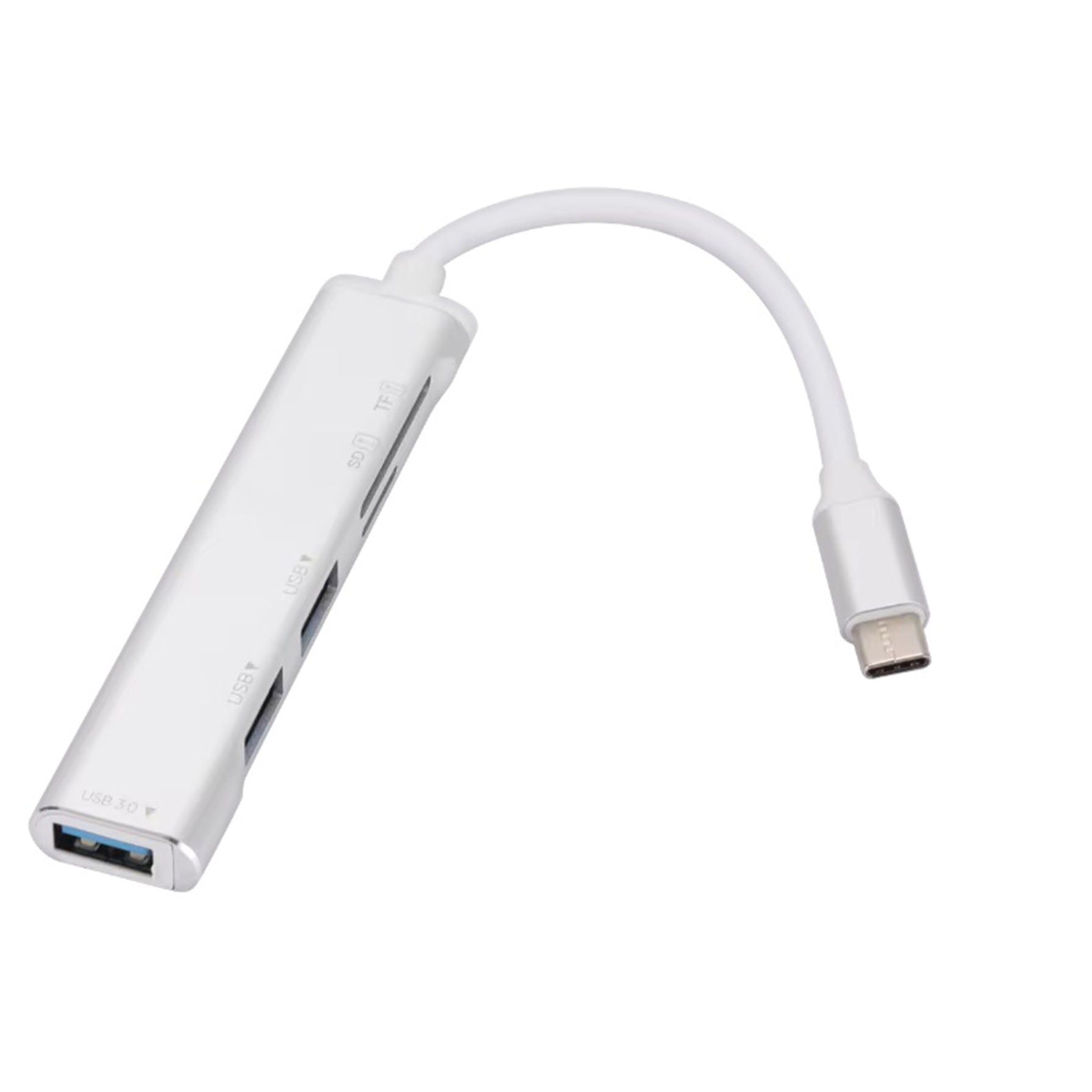 USB C to SD Card Reader Adapter with Micro SD and 3 USB Ports - Fast Data Transfer for Laptops, Phones, and Cameras - Perfect for Travel, Photography, and Office Work