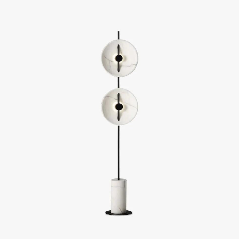 Modern White Disc Textured Floor Lamp - Adjustable LED Standing Light for Living Room, Bedroom & Office - Stylish Home Decor Lighting for Reading & Relaxation