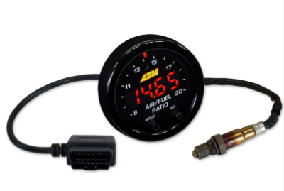 AEM X Series Wideband OBDII AFR Controller Gauge (30-0334) - Real-Time Air/Fuel Ratio Monitoring for Performance Tuning & Racing Applications