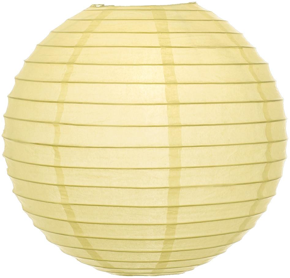 5 Pack 28 Inch Jumbo Round Paper Lanterns - Lemon Yellow Chinese Hanging Decor for Weddings, Parties & Home Decoration - Perfect for Indoor/Outdoor Events & Asian-Themed Celebrations