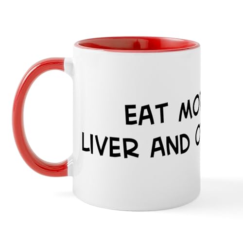 White/Red Inside - Eat More Liver And Onions Mug