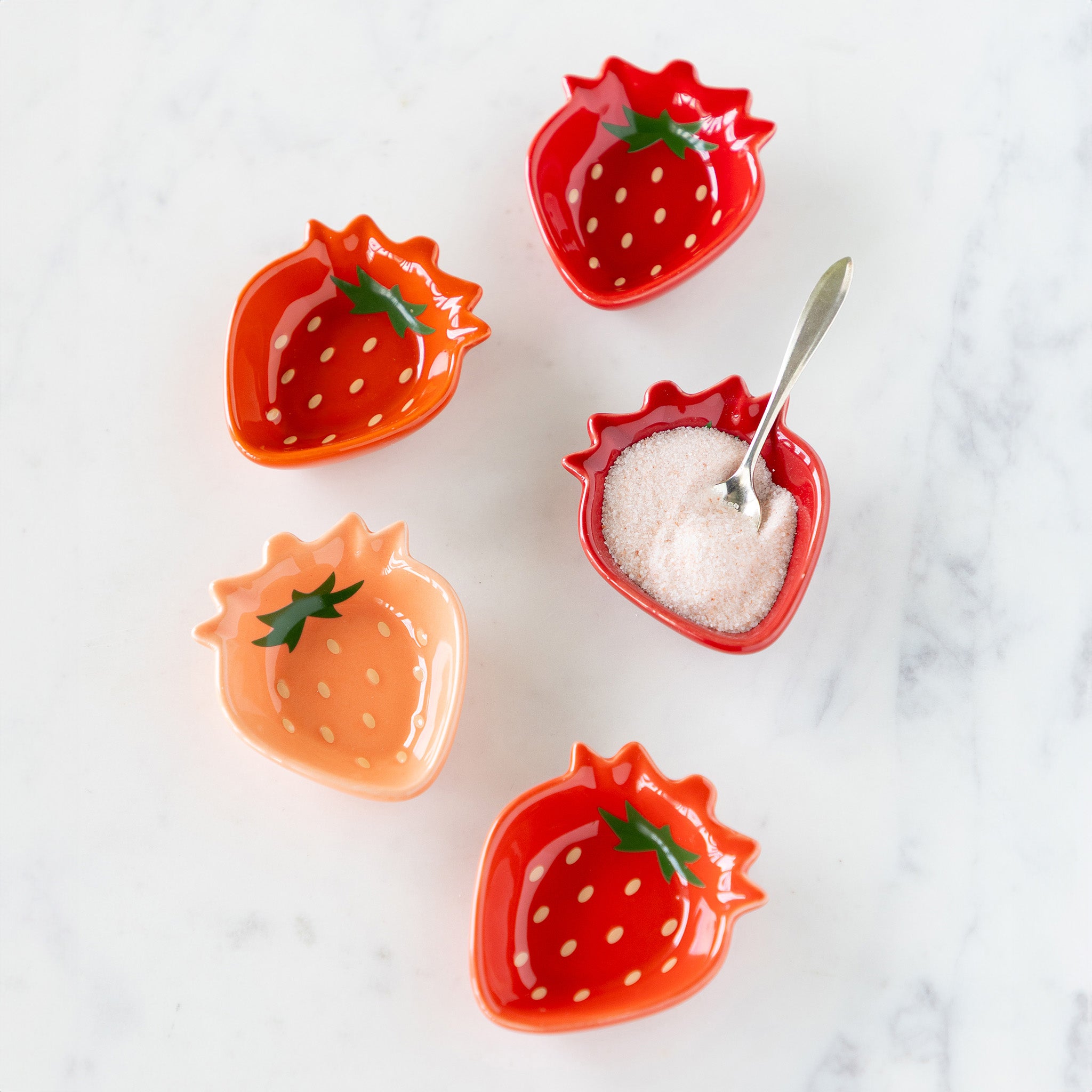 Berry Sweet Shaped Pinch Bowls - Mini Ceramic Dessert Bowls for Ice Cream, Candy & Snacks - Perfect for Party Serving, Home Decor & Gift Giving