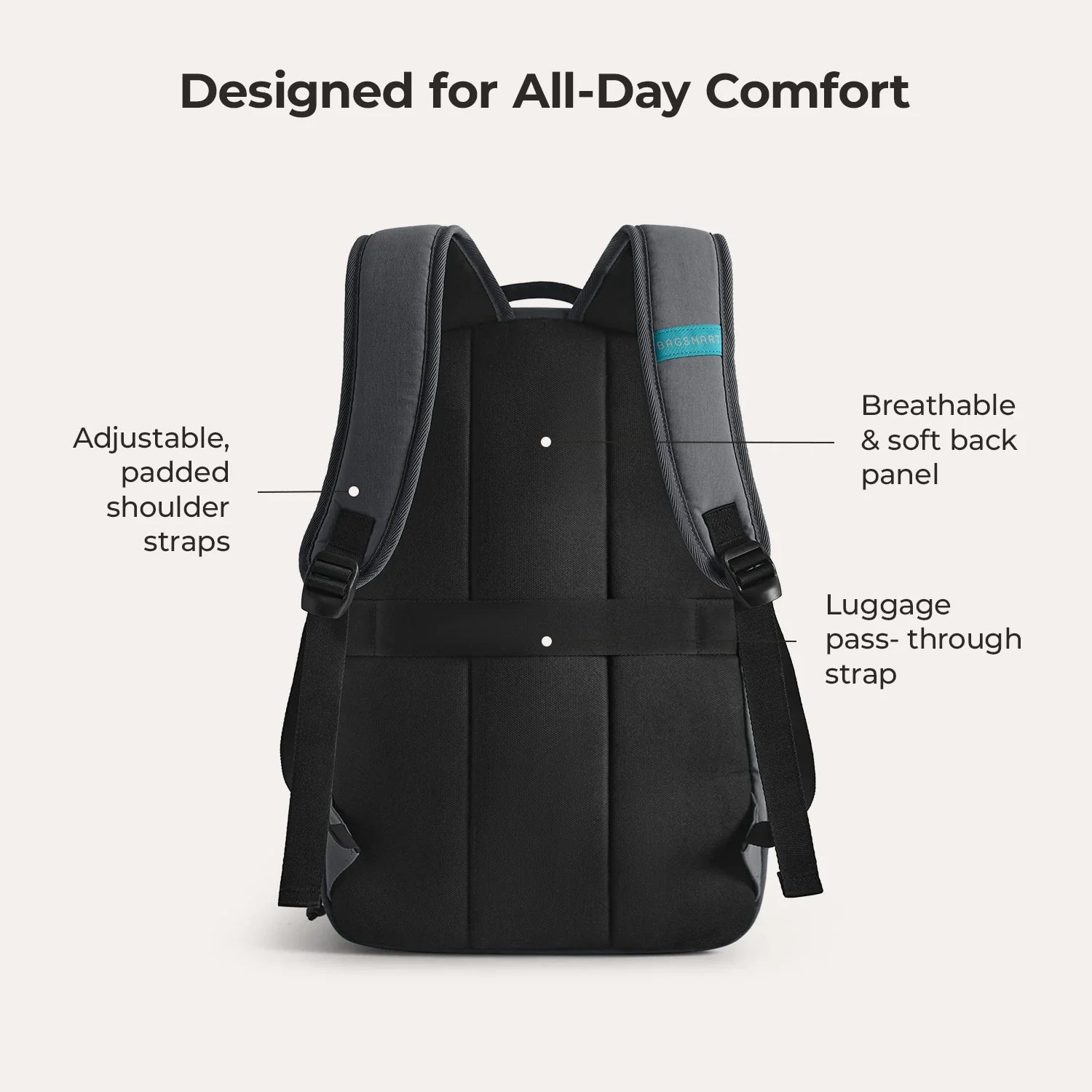 15.6 Inch Laptop Backpack for Men & Women - Waterproof Travel Backpack with USB Charging Port - Perfect for Work, School, and Business Trips