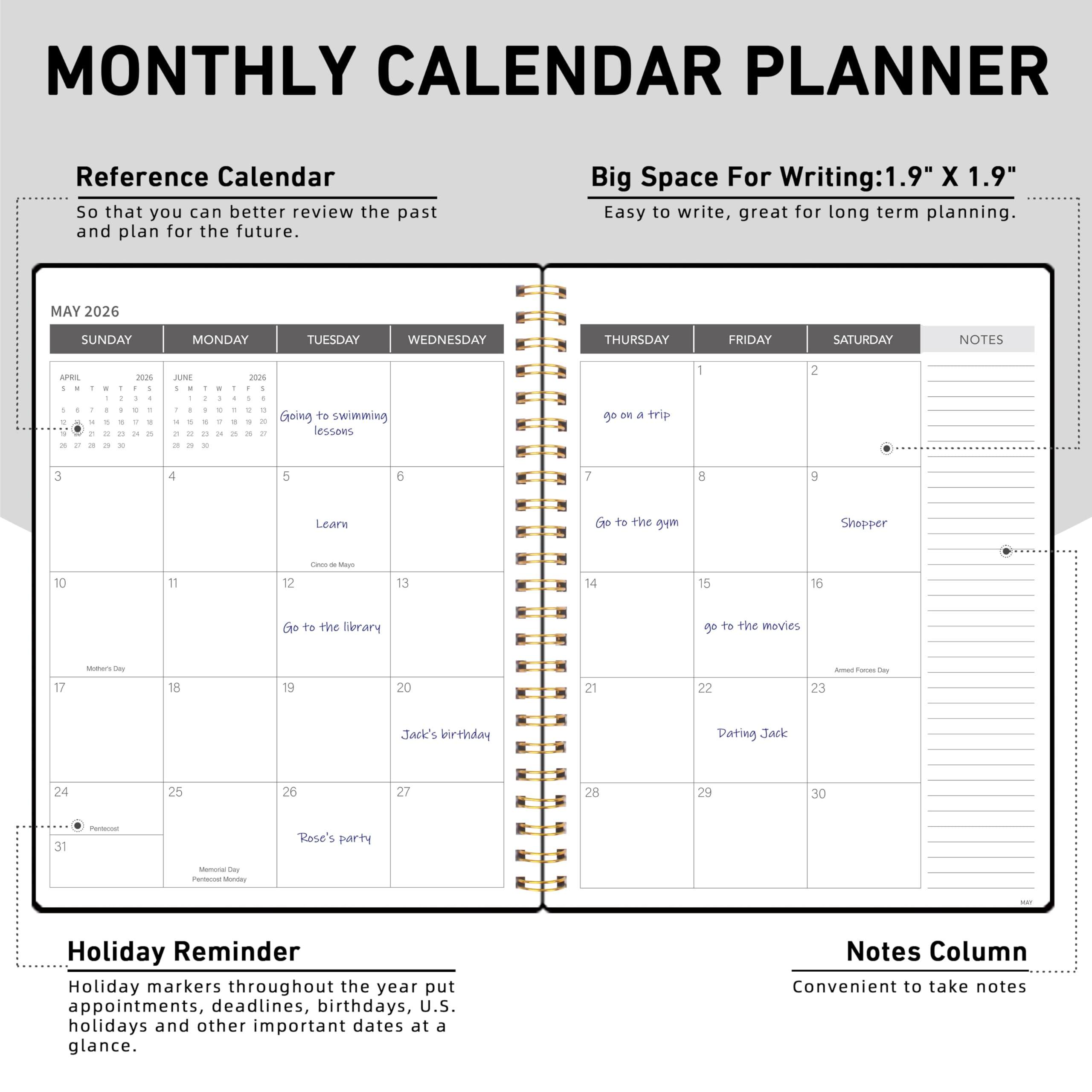 July 2025 - June 2027 Monthly Planner | 24-Month Academic Calendar | 9×11 Inch Teacher Planner with Hard PVC Cover & Spiral Binding | Time Management Organizer for School, Office & Home Use | Perfect for Lesson Planning, Work Scheduling & Personal Productivity