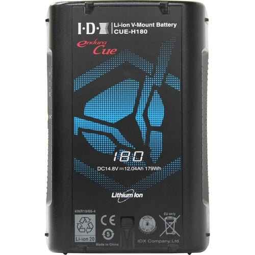 IDX System Technology CUE H180 179Wh Compact Li-Ion V-Mount Battery for DSLR Cameras, LED Lights & Video Production - Professional Power Solution for Filmmaking & Photography