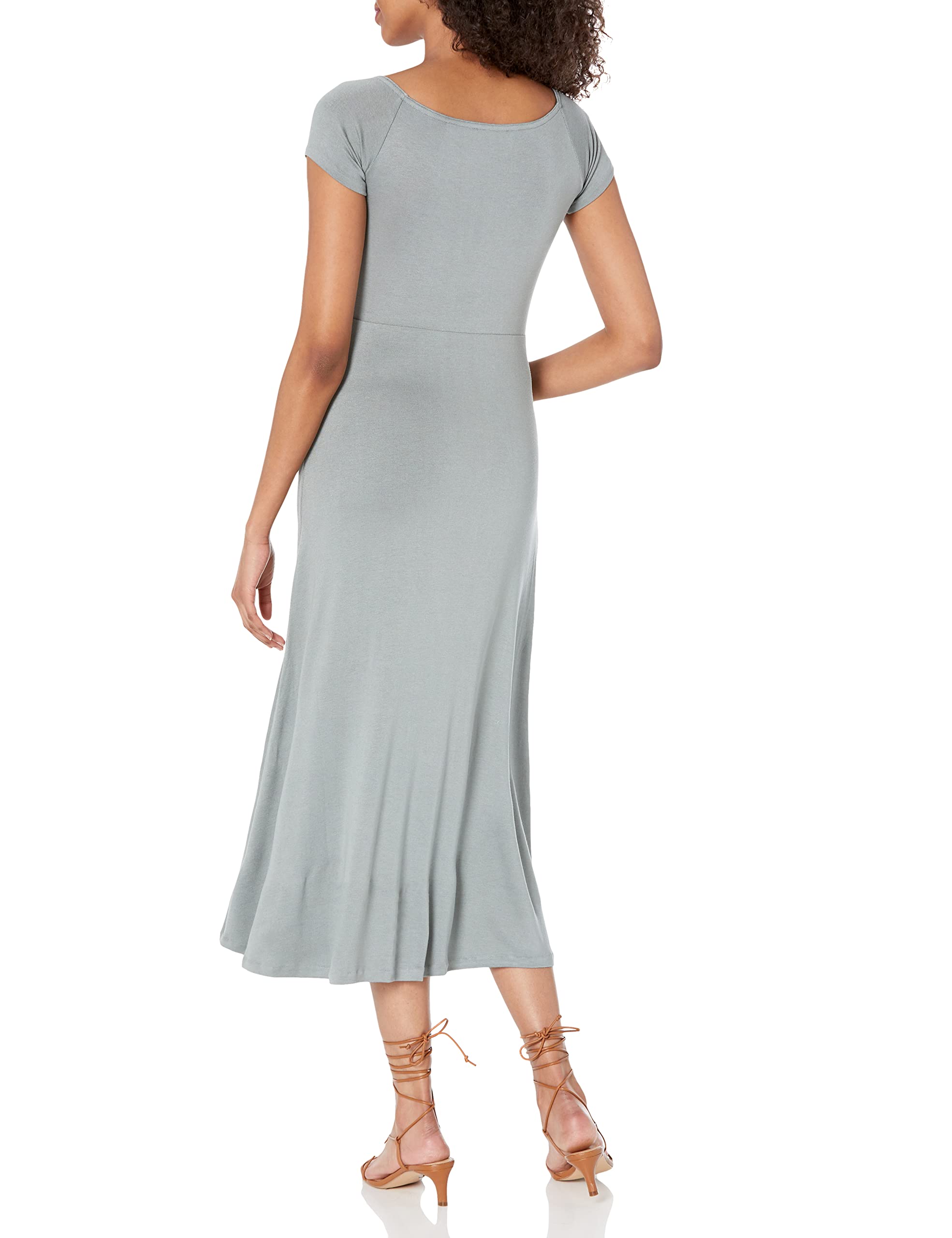 Vince Women's Off Shoulder Short Sleeve Wrap Dress - Flowy Summer Dress for Beach, Wedding & Date Night | Casual & Elegant Wrap Dress for Women