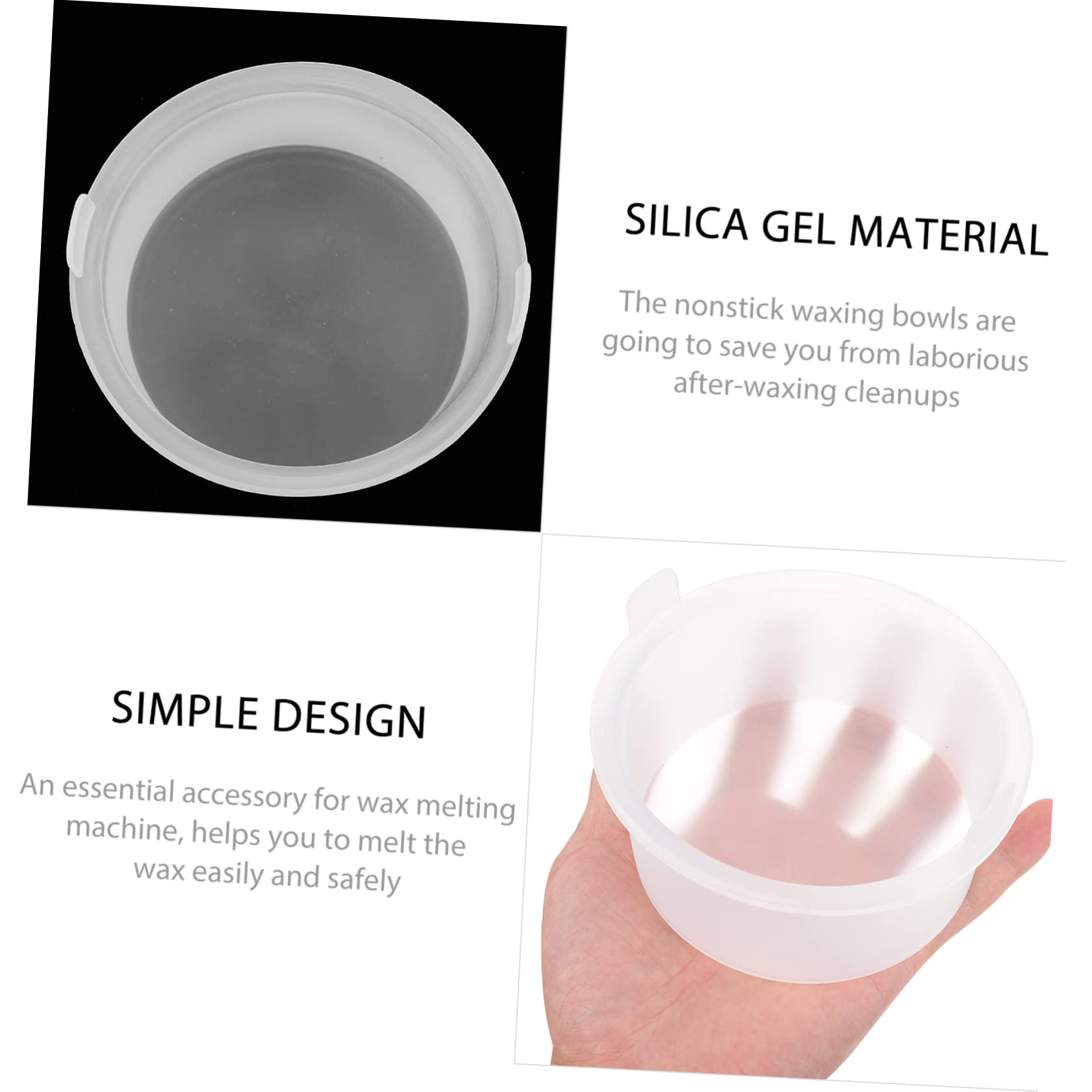 FOMIYES 2-Pack Silicone Wax Warmer for Hair Removal - Wax Melting Bowl & Pot for Wax Beads, Candle Wax - Perfect for Home Waxing, Salon Use, and DIY Beauty Treatments