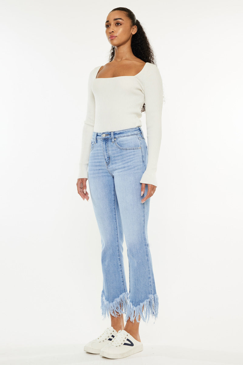 Arla High Rise Bootcut Jeans for Women - Stretchy Denim Pants with Flared Leg | Perfect for Casual Wear, Office & Night Out