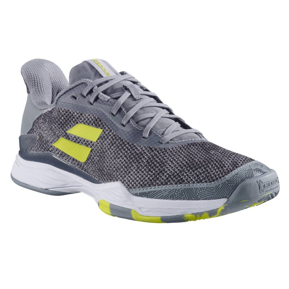 Babolat Jet Tere AC Men's Tennis Shoes - Lightweight Performance Court Shoes for Men in Grey/Yellow | Perfect for Hard Court & Clay Court Play