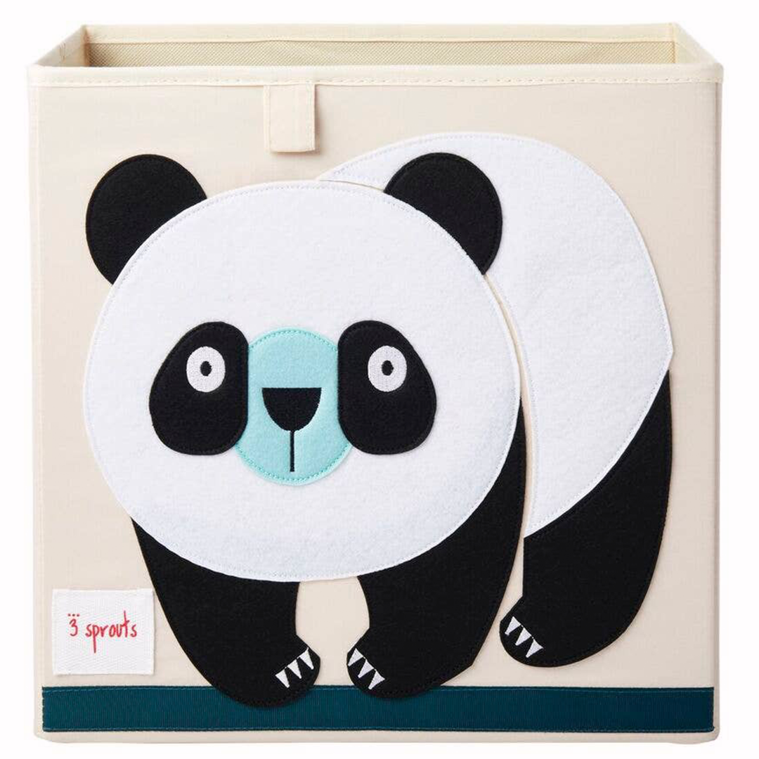 Panda Storage Box - Cute and Durable Plastic Storage Bins for Home Organization - Perfect for Kids' Toys, Closet, Office & Nursery Storage