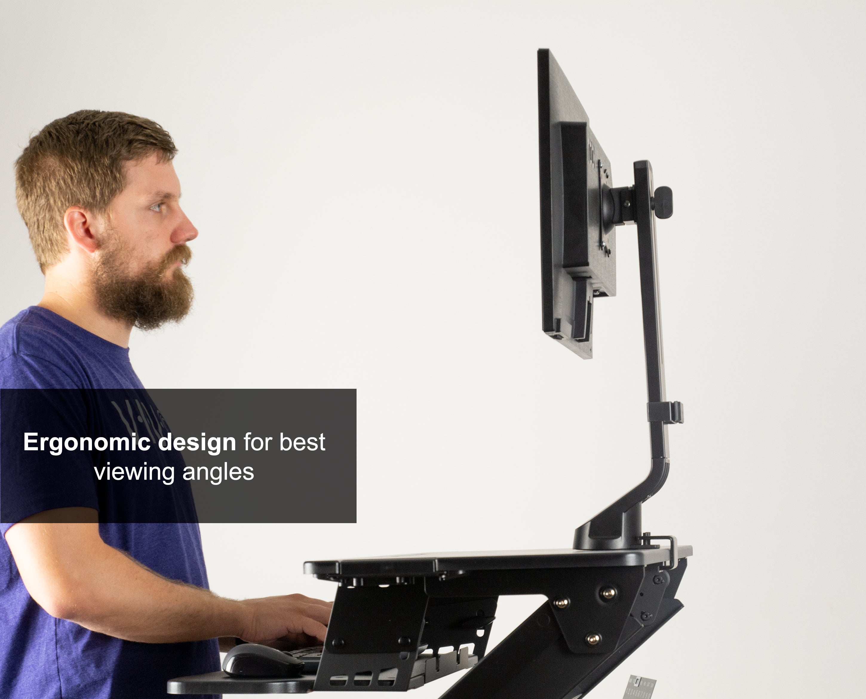 Adjustable Single Monitor Desk Mount Stand for 17 to 32 Inch Screens - Ergonomic VESA Compatible Arm for Home Office, Gaming & Workspace Setup