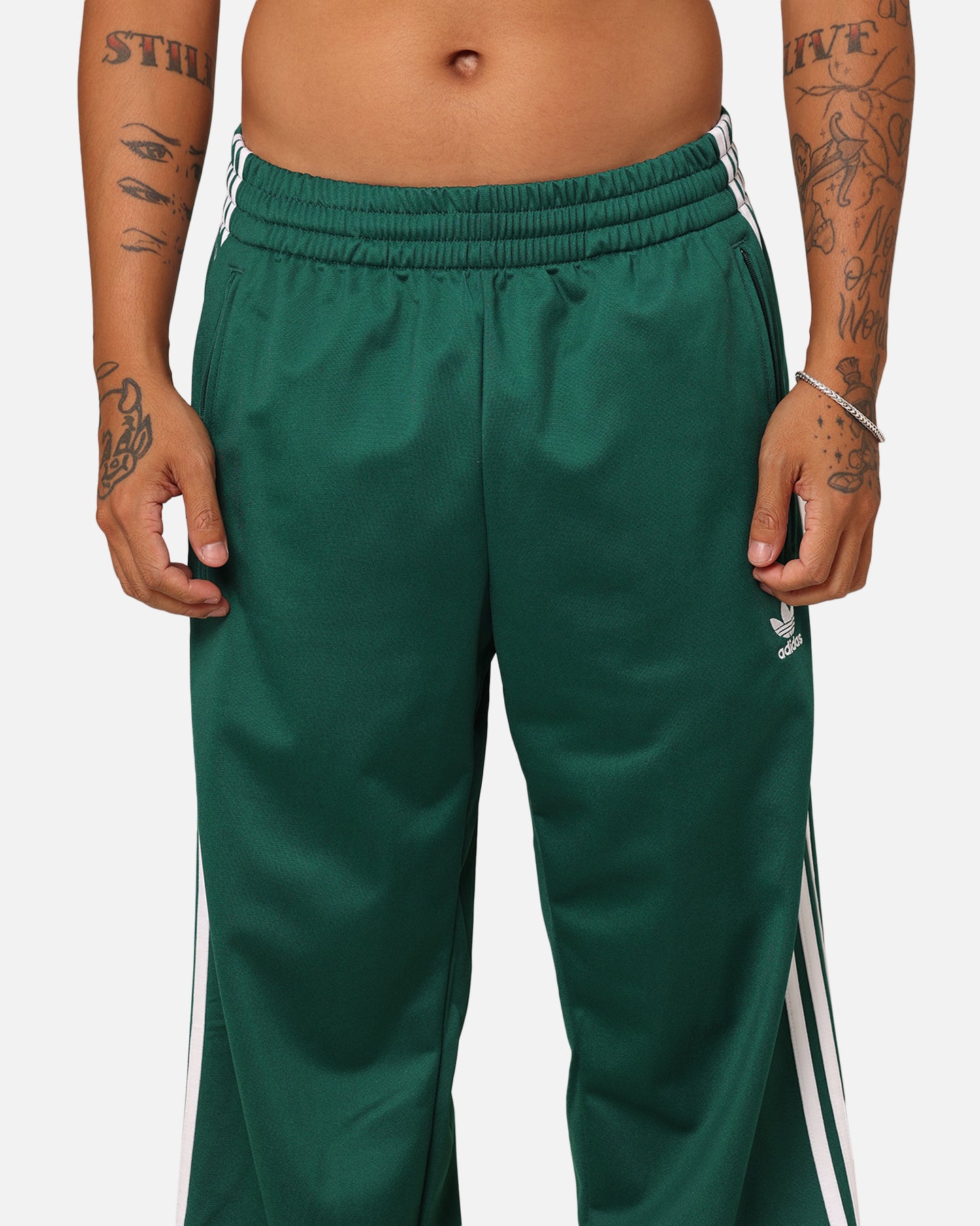 Adidas Adicolor Classics Firebird Track Pants for Men - Green Athletic Joggers for Running, Gym & Casual Wear
