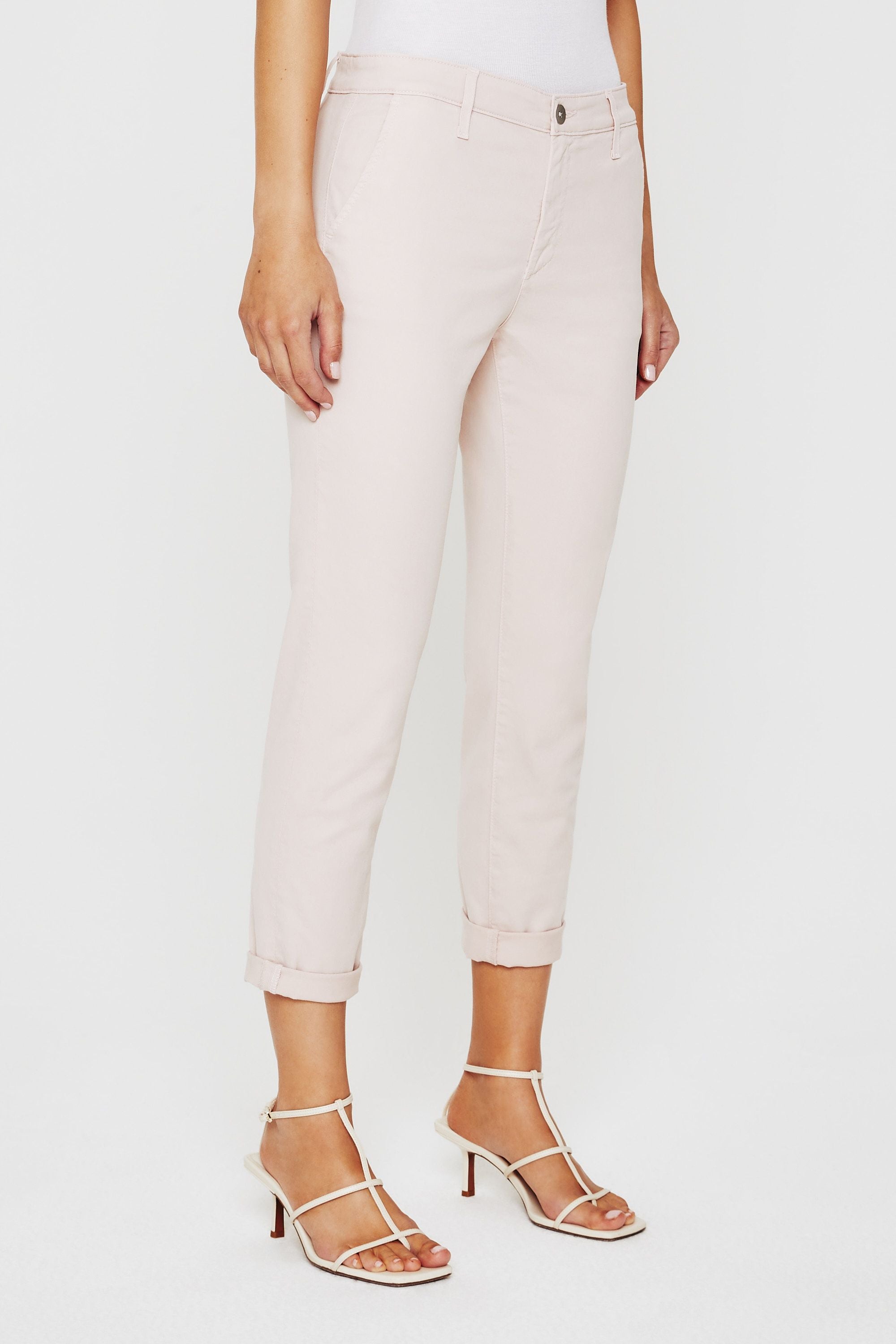 Vintage Pink Caden Trousers for Women - High Waisted Casual Pants for Work, Office & Everyday Wear