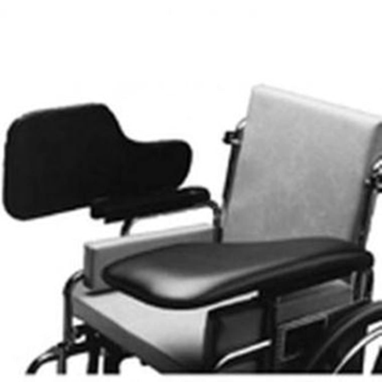 TAGAC010022 Wheelchair Half Lap Tray - Black Padded Vinyl with Flip-Up Hardware (Right Side) | Adjustable Dining & Activity Tray for Wheelchair Users | Perfect for Meals, Reading & Crafts