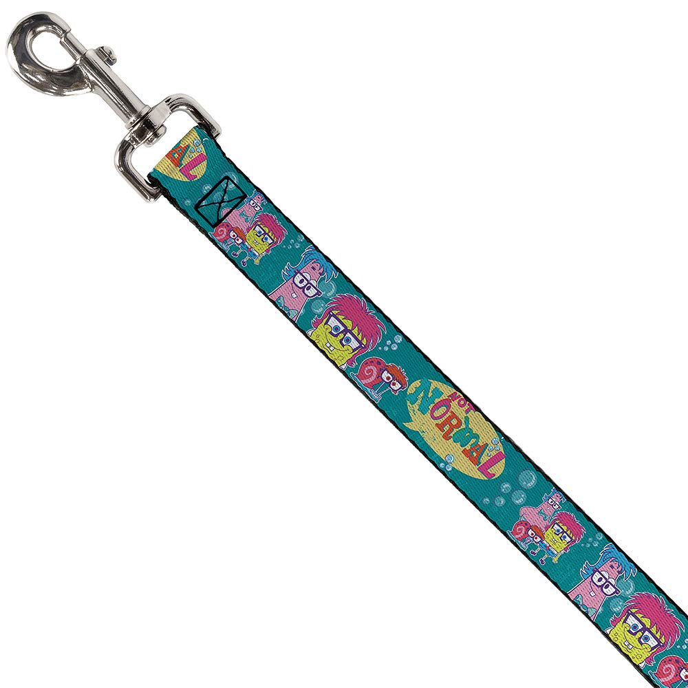 SpongeBob Patrick & Gary Themed Dog Leash - 6 Feet Long, 0.5 Inch Wide, Aqua Blue - Perfect for Walking, Training & Cosplay Fun with Your Pet