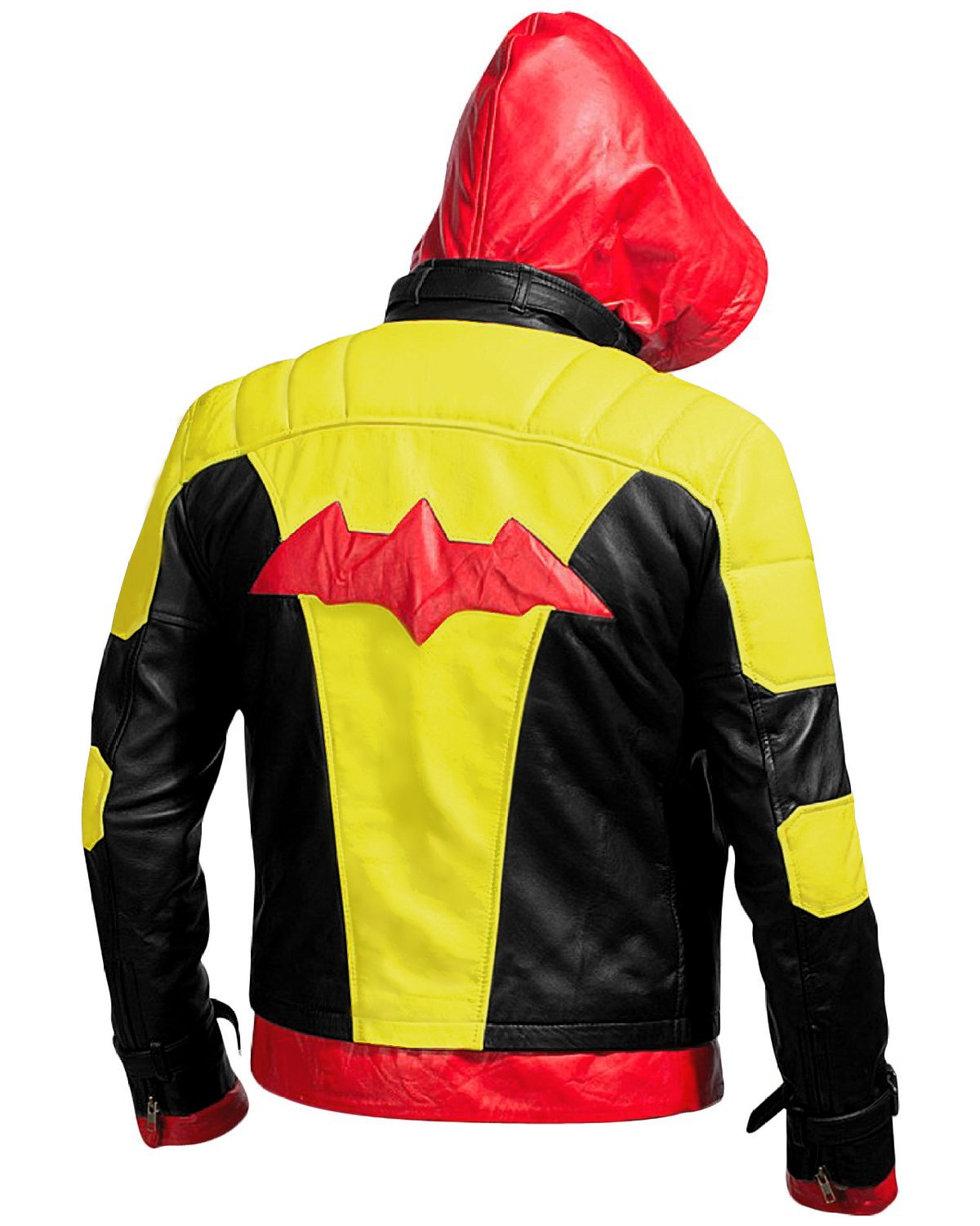 Stylish Red Hooded Men's Vest & Jacket 2-in-1 - Medium Size | Fashionable Outerwear for Urban Streetwear & Cosplay Costumes