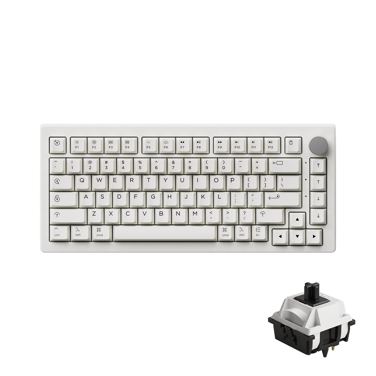 Akko 5075B Plus Air 75% Wireless Mechanical Keyboard - Hot Swappable RGB Backlit, Bluetooth/Wired Gaming Keyboard with PBT Dye-Sub Keycaps for Mac/Windows (V3 Piano Pro Switch) - Perfect for Office Work, Typing & Competitive Gaming