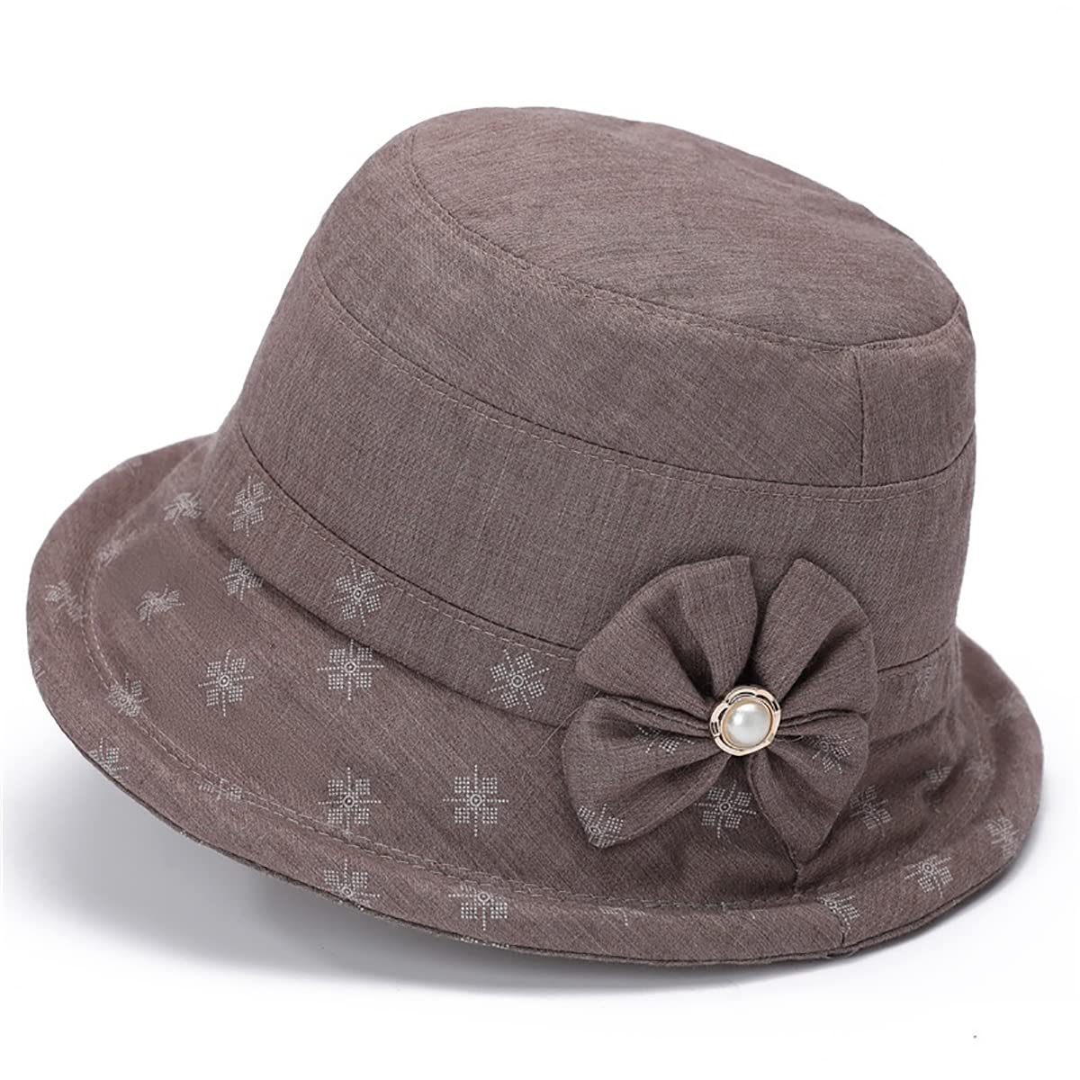 Xilery Women's Foldable Cotton Bucket Hat - Sun Protection Summer Spring Autumn Hat for Hiking, Travel & Fishing - Adjustable Bowknot Design | Perfect for Outdoor Activities, Beach Trips & Fashion Accessories