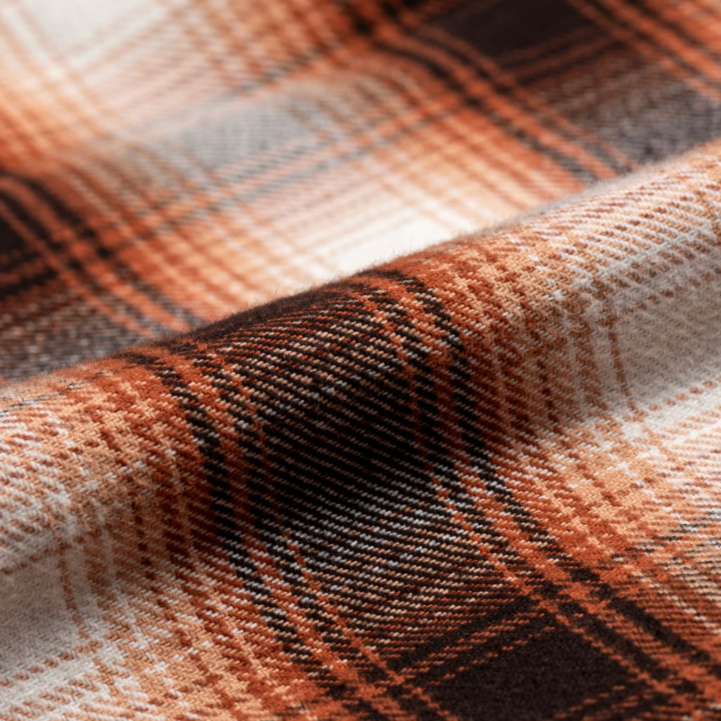 Summit Flannel Shirt for Men - Soft Plaid Button Down Shirt in Harvest Color | Perfect for Outdoor Camping, Hiking and Fall Fashion